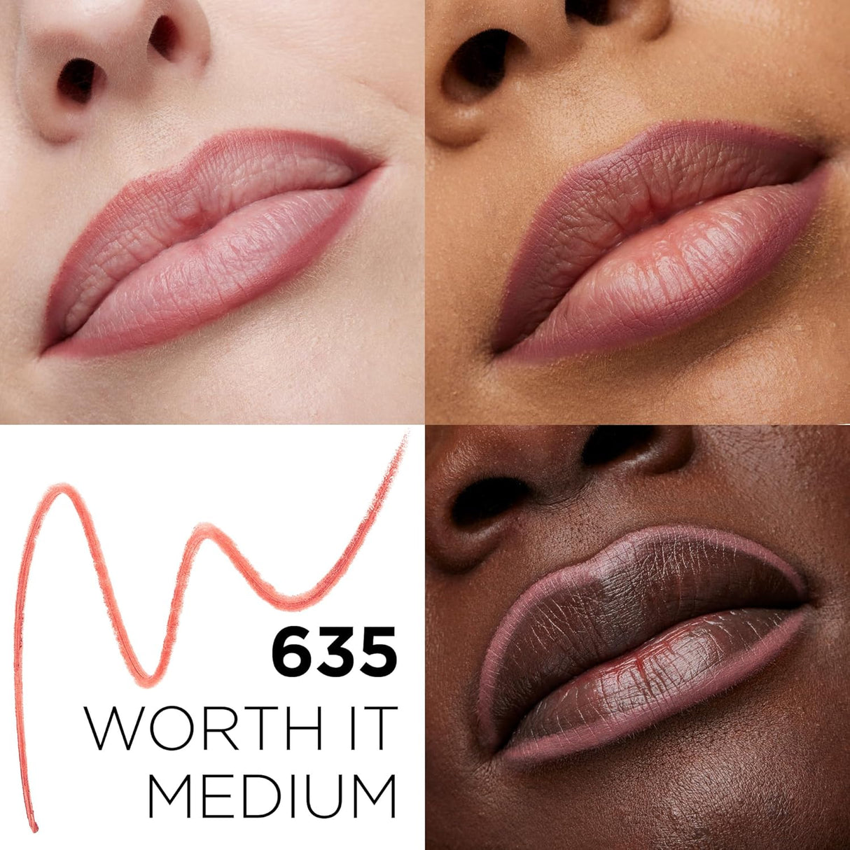L'ORÉAL PARIS Colour Riche Lip Liner with Omega 3 and Vitamin E, 635 Worth It Medium, 0.007 oz.-071249690901-LR-354610-2-LR eShop