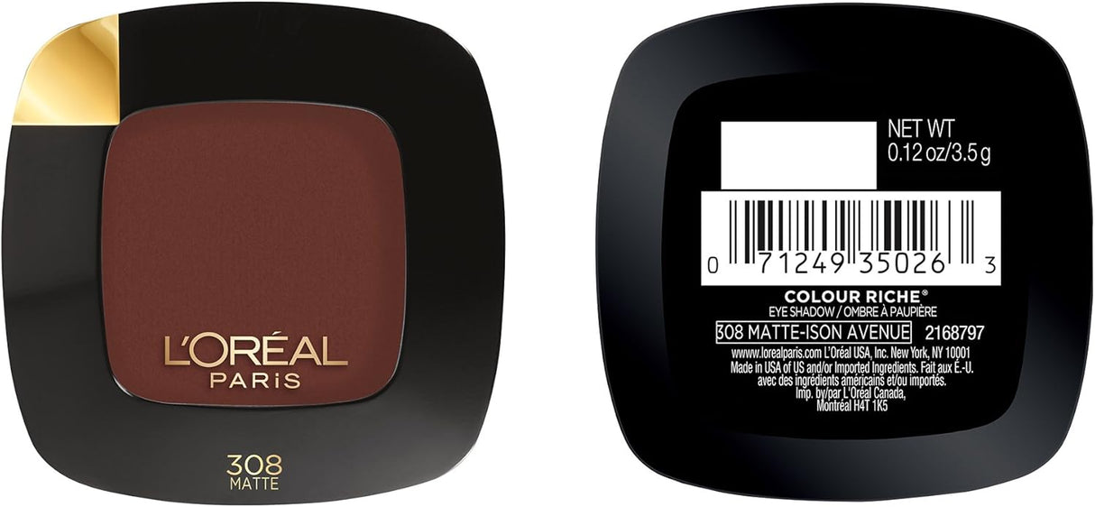 L'ORÉAL PARIS Colour Riche Monos Eyeshadow, 308 Matte-Ison Avenue, 0.12 oz.-071249350263-LR-315122-3-LR eShop