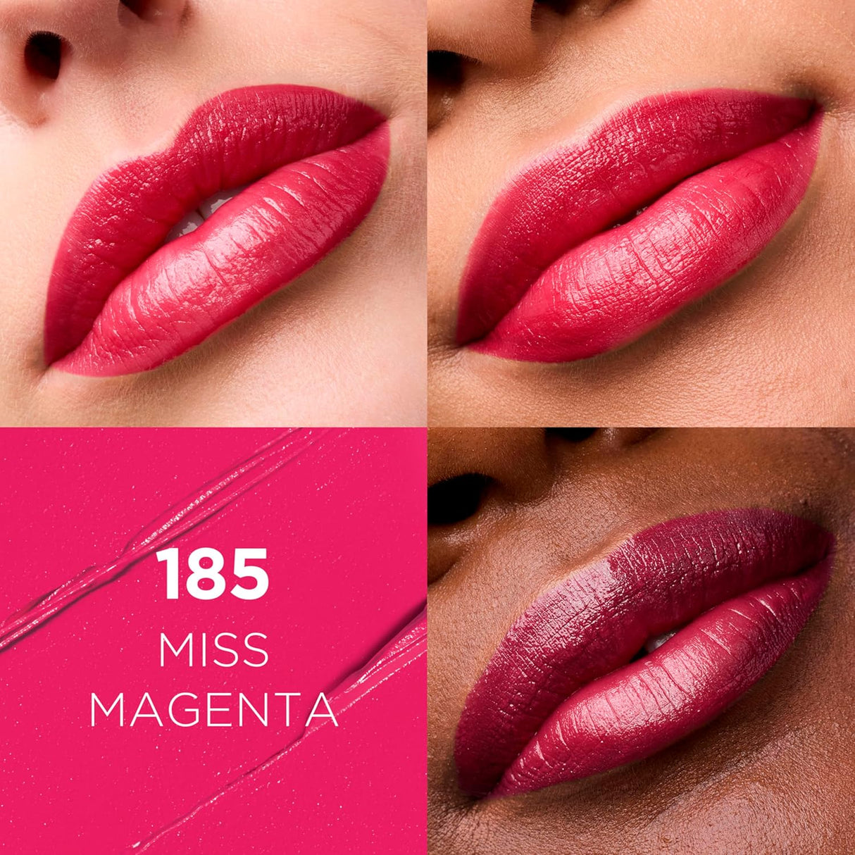 L'ORÉAL PARIS Colour Riche Original Satin Lipstick for Moisturized Lips, 185 Miss Magenta, 0.13 oz.-071249256237-LR-250524-2-LR eShop