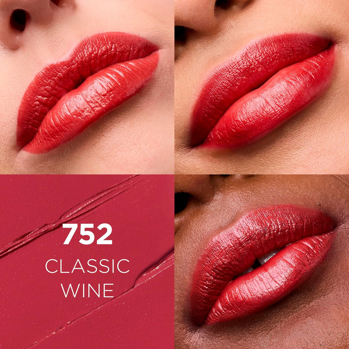 L'ORÉAL PARIS Colour Riche Original Satin Lipstick for Moisturized Lips, 752 Classic Wine, 0.13 oz.-071249045633-LR-132634-2-LR eShop