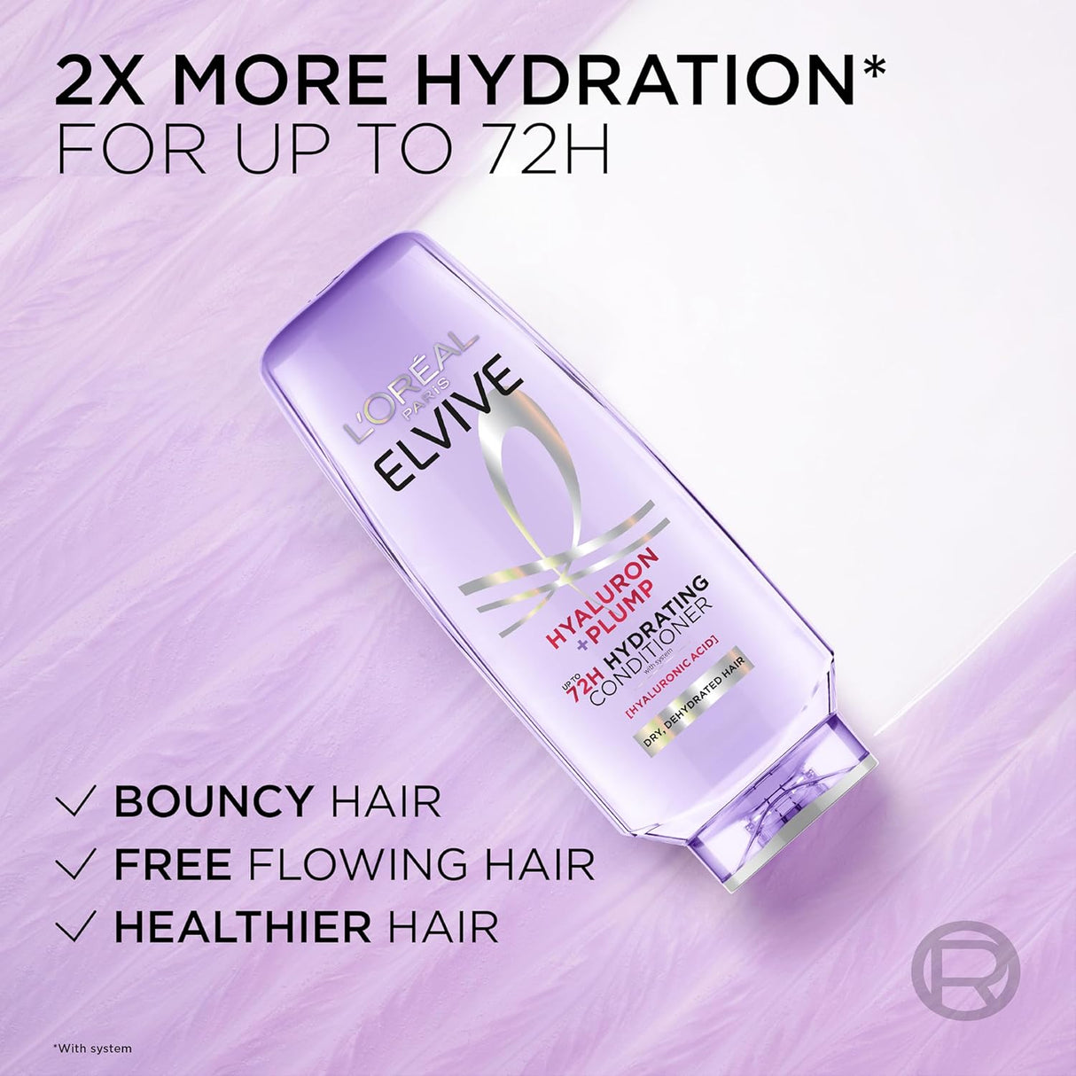 L'ORÉAL PARIS Elvive Hyaluron Plump Hydrating Conditioner, 12.6 oz-071249666203-LR-348960-8-LR eShop