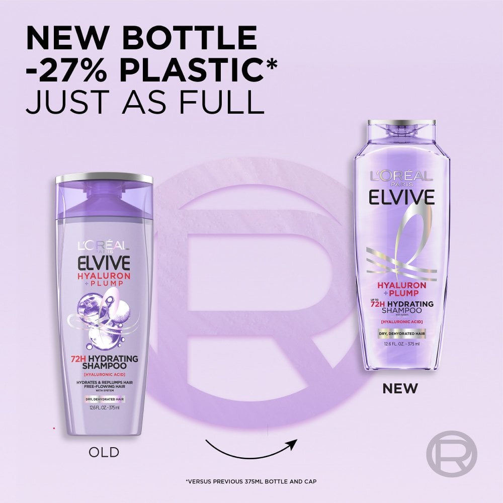 L'ORÉAL PARIS Elvive Hyaluron + Plump Hydrating Shampoo for Dehydrated and Dry Hair, 12.6 fl oz-071249665671-LR-348959-5-LR eShop