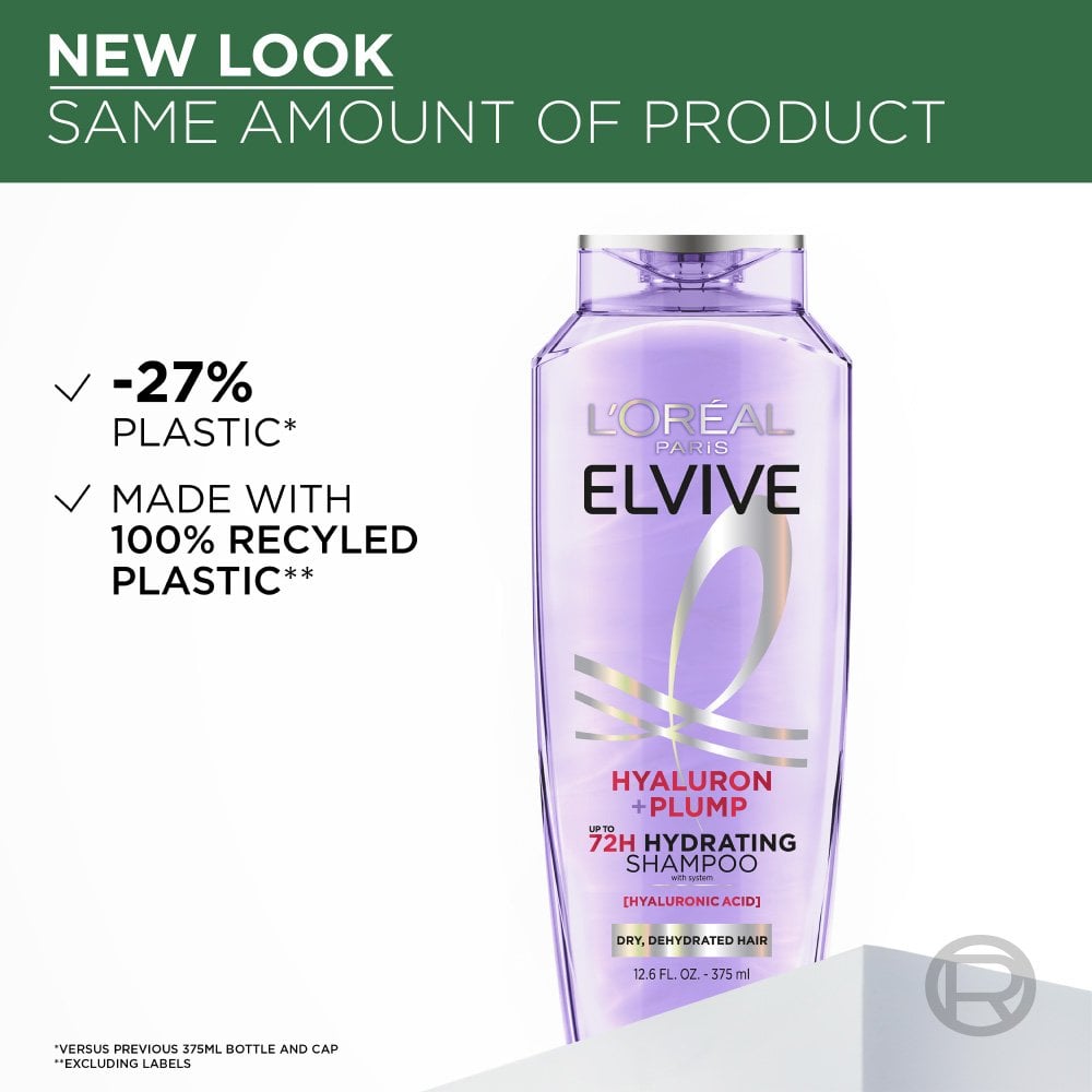 L'ORÉAL PARIS Elvive Hyaluron + Plump Hydrating Shampoo for Dehydrated and Dry Hair, 12.6 fl oz-071249665671-LR-348959-6-LR eShop