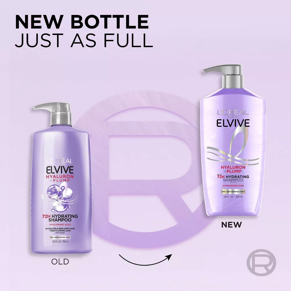 L'ORÉAL PARIS Elvive Hyaluron Plump Hydrating Shampoo for Dry Hair, 28 oz-071249673478-LR-361636-8-LR eShop