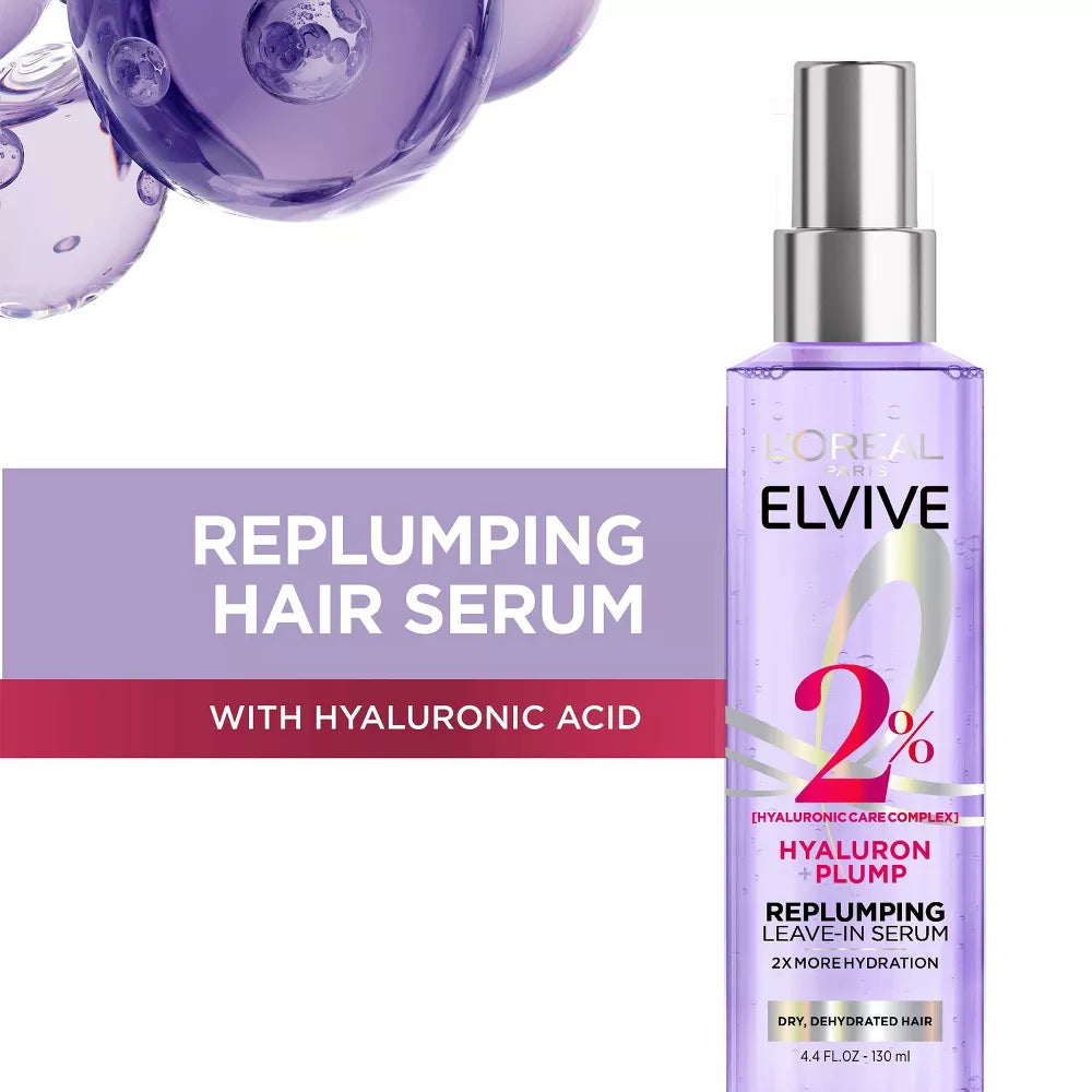 L'ORÉAL PARIS Elvive Hyaluron Plump Replumping Hair Serum, 4.4 oz-071249666210-LR-361634-9-LR eShop