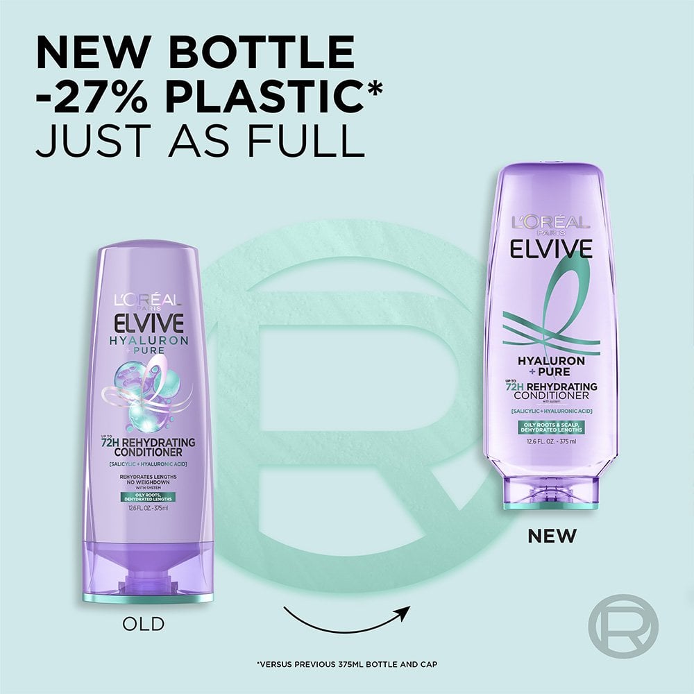 L'ORÉAL PARIS Elvive Hyaluron + Pure 72H Rehydrating Conditioner for Oily Roots and Scalp, 12.6 oz-071249680742-LR-361638-4-LR eShop