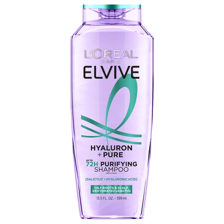 L'ORÉAL PARIS Elvive Hyaluron + Pure Purifying Shampoo for Oily Hair, 12.6 oz-071249680650-LR-361637-1-LR eShop