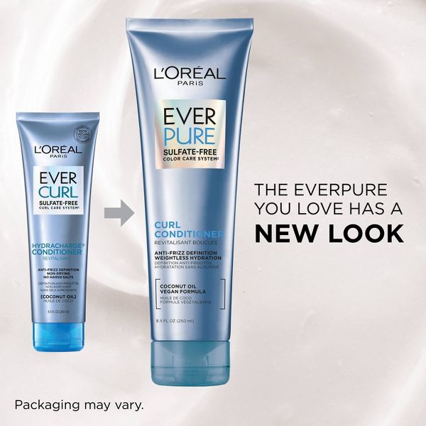 L'ORÉAL PARIS Ever Curl Sulfate-Free Coconut Oil Hydracharge Conditioner, 8.5 oz-071249341414-LR-361618-9-LR eShop