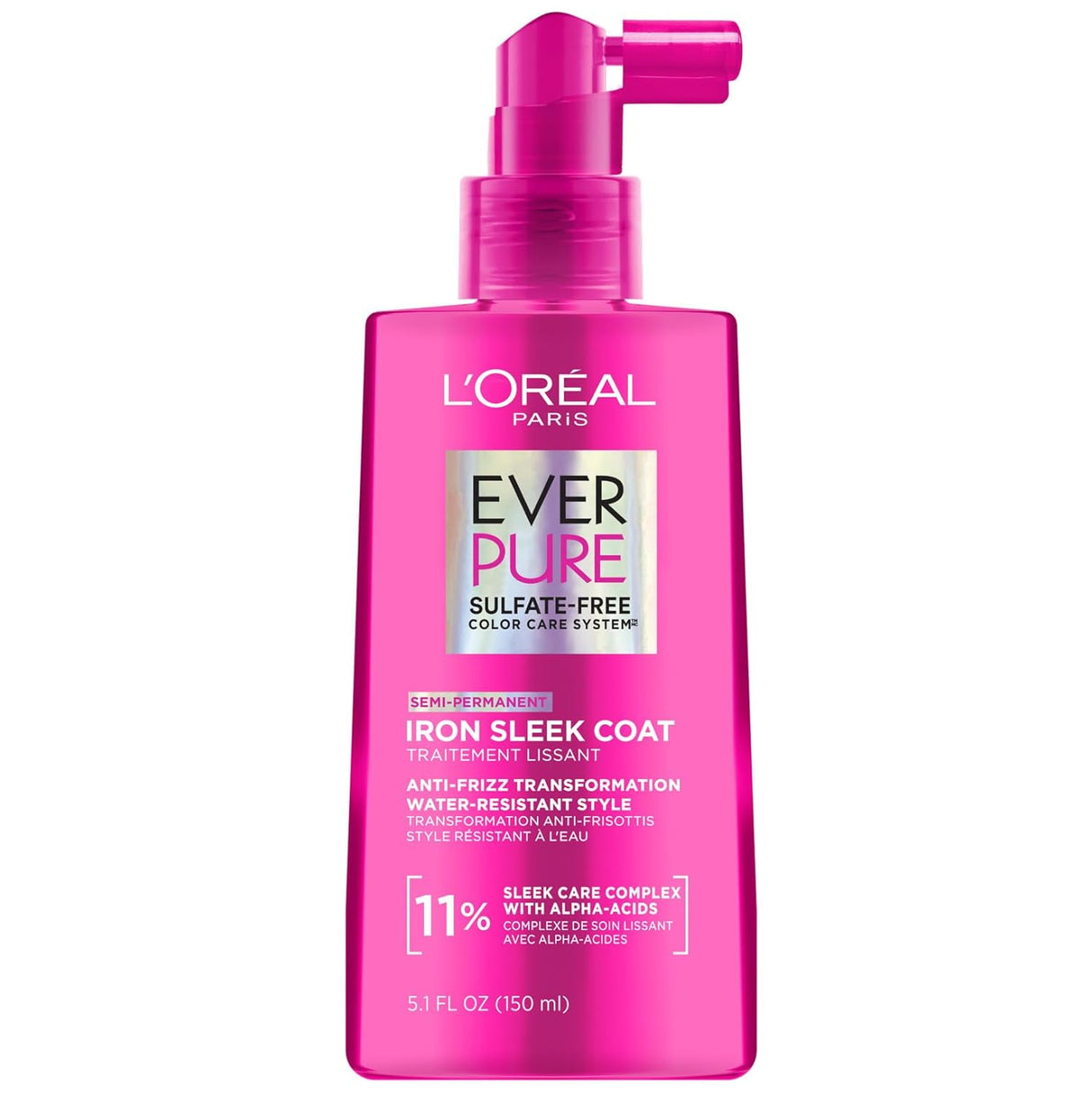 L'ORÉAL PARIS Ever Pure Sulfate Free Iron Sleek Coat Treatment, 5.1 oz-071249707937-LR-361644-1-LR eShop