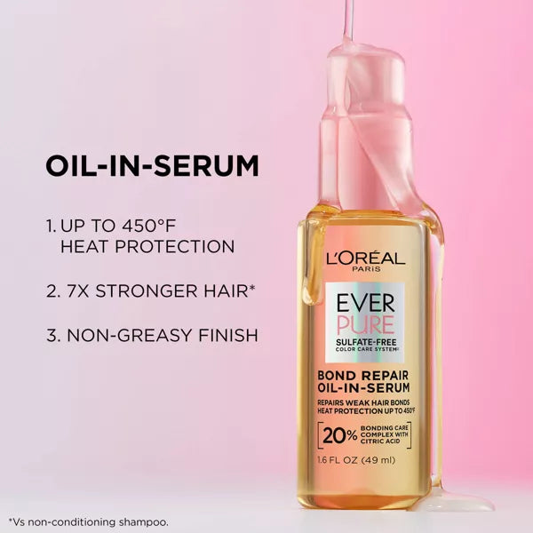 L'ORÉAL PARIS EverPure Bond Repair Hair Oil-in-Serum and Heat Protectant, 1.6 fl. oz-071249690185-LR-357363-2-LR eShop