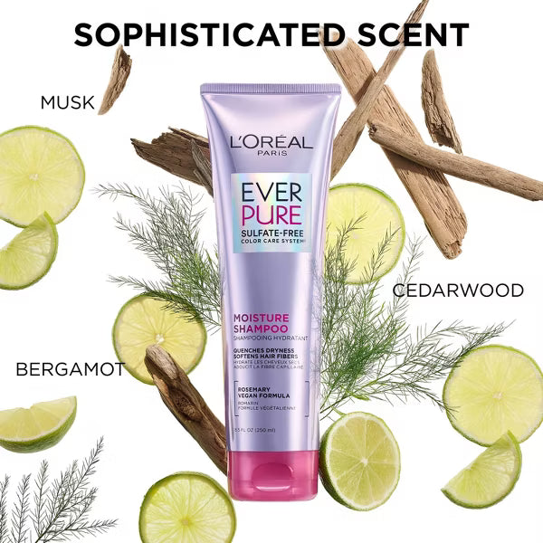 L'ORÉAL PARIS EverPure Moisture Rosemary Oil Shampoo for Dry Hair, 8.5 fl. oz-071249341247-LR-310311-5-LR eShop