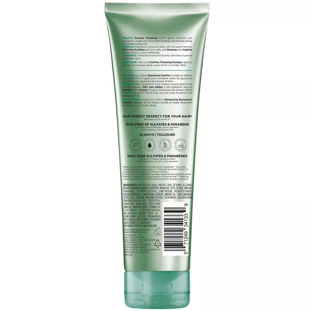 L'ORÉAL PARIS EverPure Strong Sulfate-Free Thickening Conditioner, 8.5 oz-071249341339-LR-361614-2-LR eShop