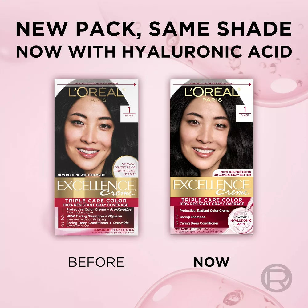 L'ORÉAL PARIS Excellence Triple Protection Permanent Color - 1 Black-071249121429-LR-361714-9-LR eShop