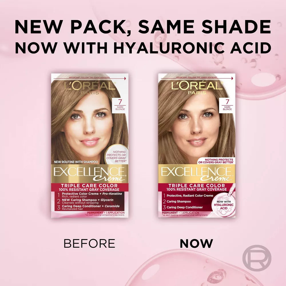 L'ORÉAL PARIS Excellence Triple Protection Permanent Hair Color - 7 Dark Blonde-071249210642-LR-223447-9-LR eShop