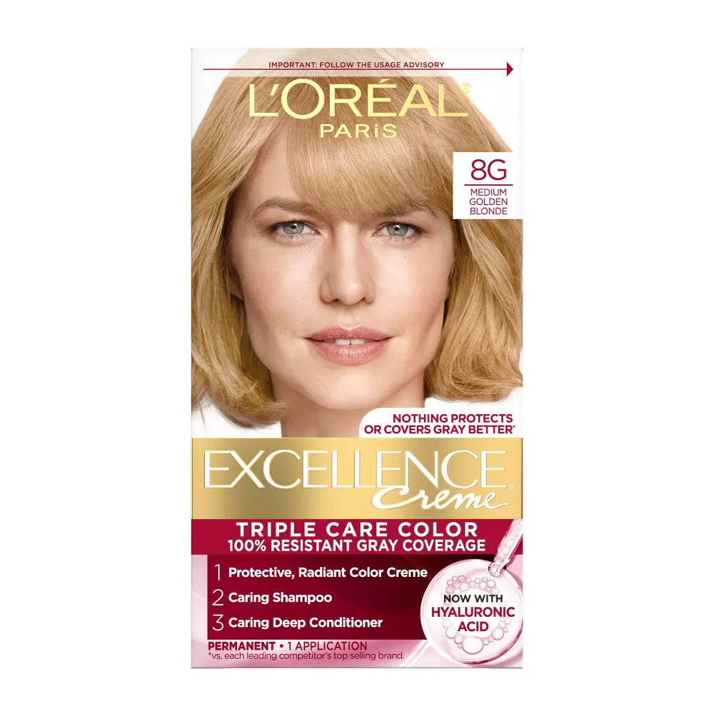 L'ORÉAL PARIS Excellence Triple Protection Permanent Hair Color - 8G Golden Blonde-071249210727-LR-229809-1-LR eShop