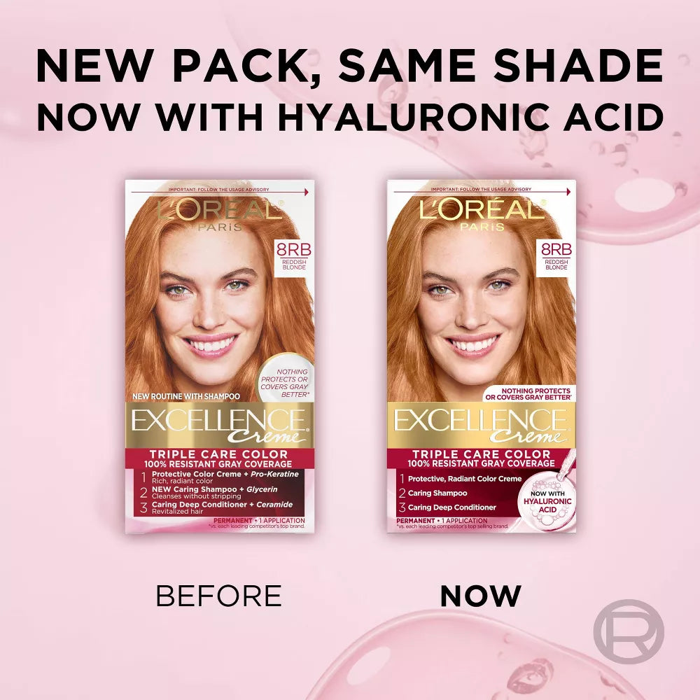 L'ORÉAL PARIS Excellence Triple Protection Permanent Hair Color - 8RB Reddish Blonde-071249210734-LR-251756-9-LR eShop