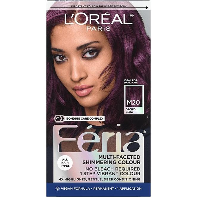 L'ORÉAL PARIS Feria Midnight Bold Multi-Faceted Permanent Hair Dye - M20 Orchid Glow-071249642320-LR-361777-1-LR eShop