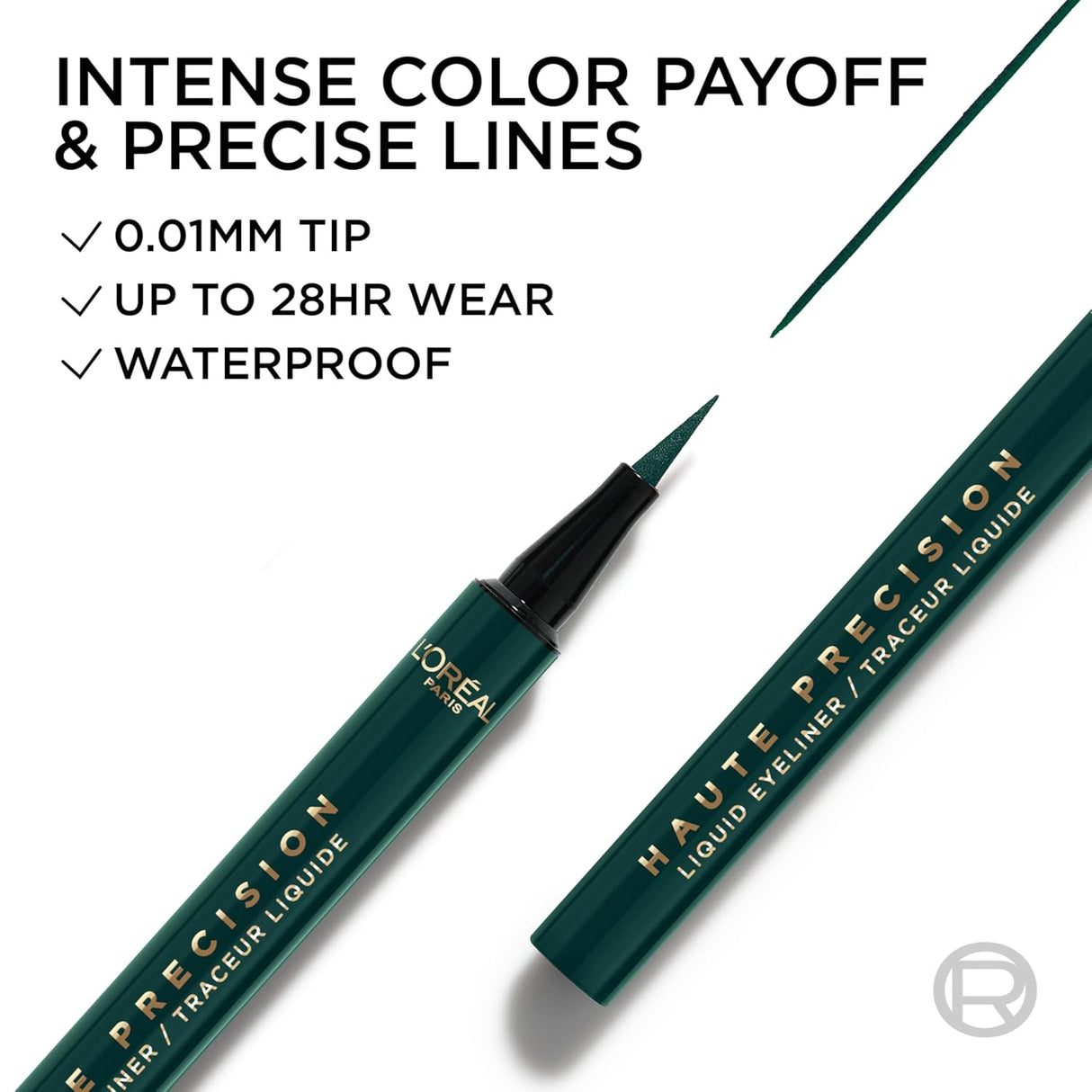 L'ORÉAL PARIS Haute Precision Waterproof Liquid Eyeliner, 040 Green Velvet-071249705582-LR-360330-3-LR eShop