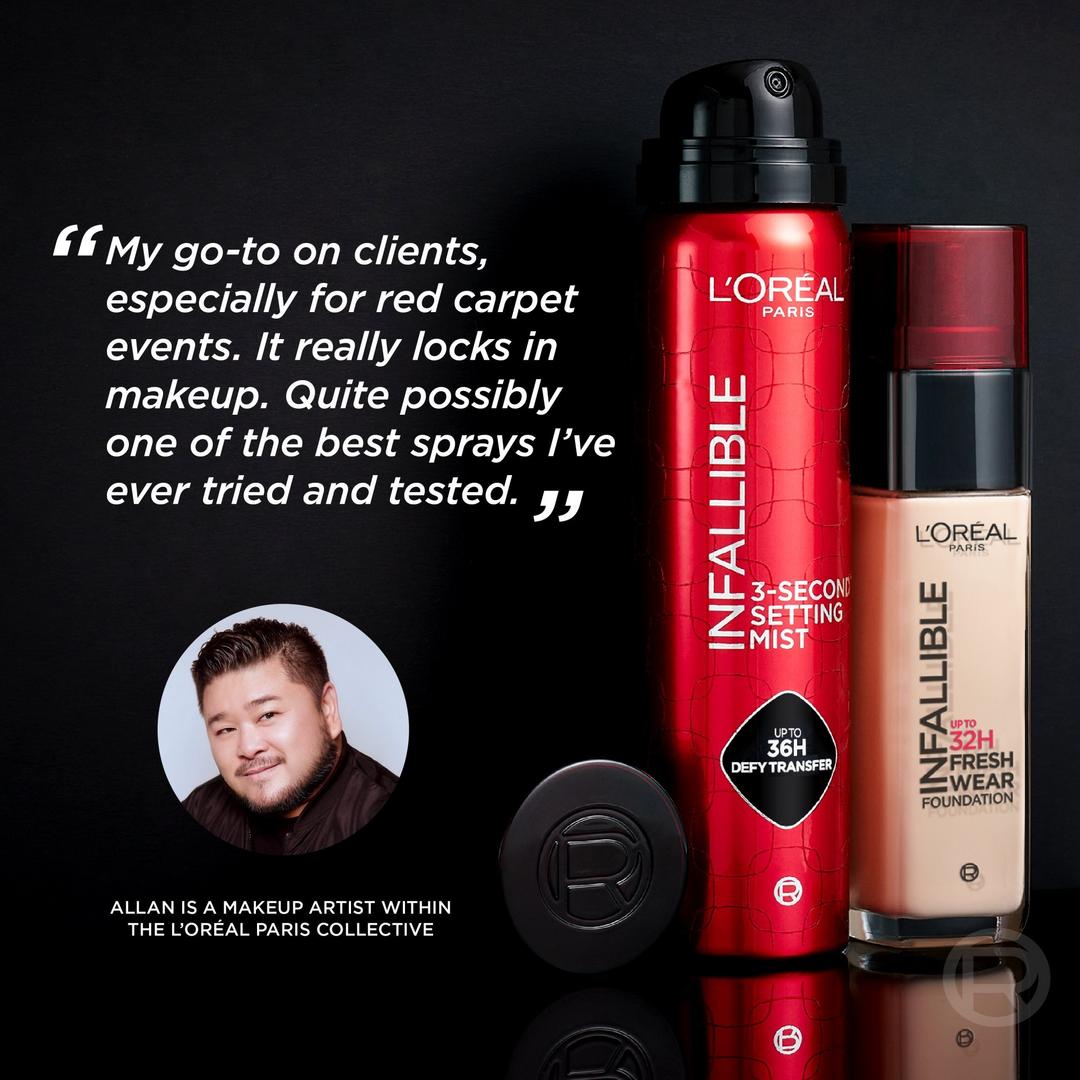 L'ORÉAL PARIS Infallible 3-Second Setting Mist Up to 36 Hour Wear Setting Spray, Carded-071249707807-LR-361106-9-LR eShop