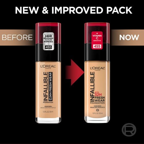 L'ORÉAL PARIS Infallible 32 Hour Fresh Wear Lightweight Foundation, 487 Warm Almond, 1 oz.-071249408117-LR-333990-3-LR eShop
