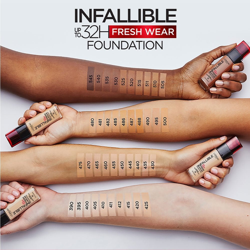 L'ORÉAL PARIS Infallible 32 Hour Fresh Wear Lightweight Foundation, 487 Warm Almond, 1 oz.-071249408117-LR-333990-5-LR eShop
