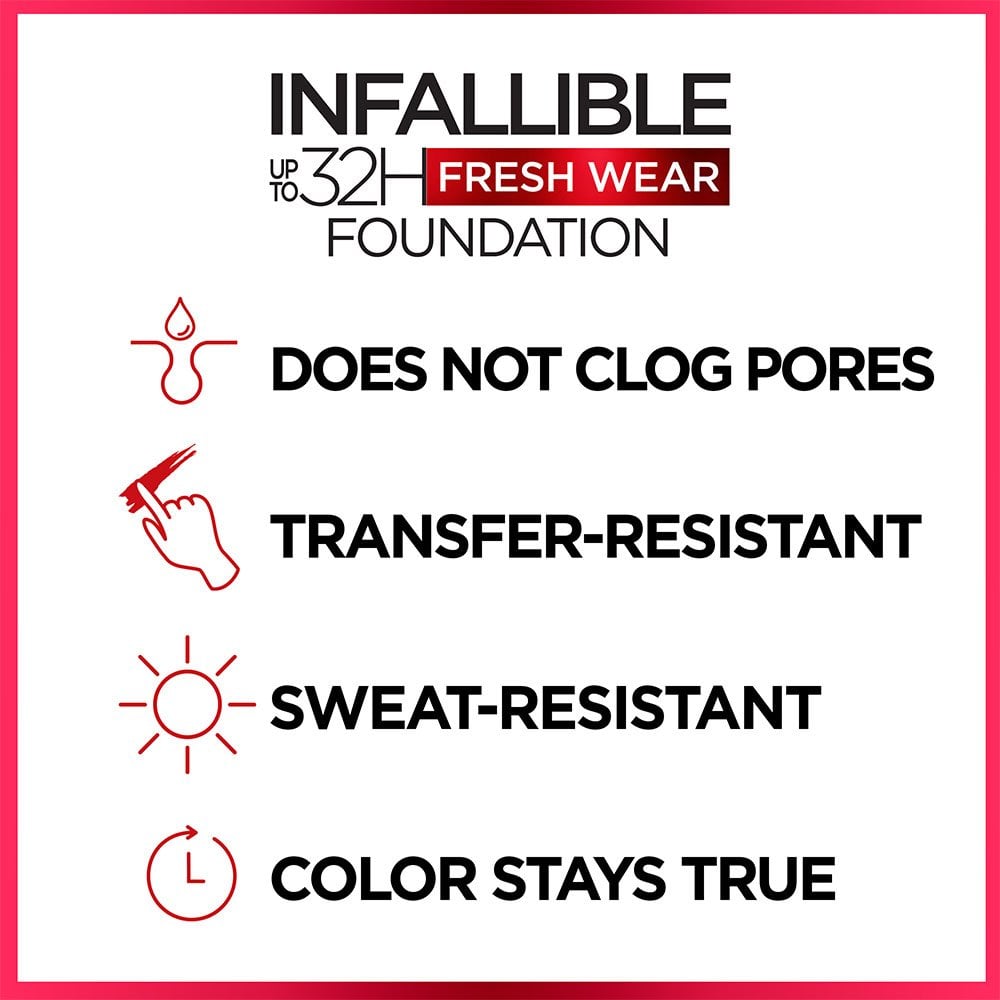 L'ORÉAL PARIS Infallible 32 Hour Fresh Wear Lightweight Foundation, 487 Warm Almond, 1 oz.-071249408117-LR-333990-6-LR eShop