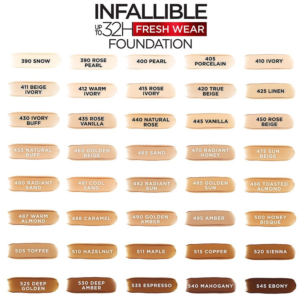 L'ORÉAL PARIS Infallible 32 Hour Fresh Wear Lightweight Foundation, 487 Warm Almond, 1 oz.-071249408117-LR-333990-7-LR eShop