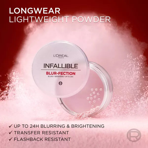 L'ORÉAL PARIS Infallible Blur-fection Longwear Loose Setting Powder - 005 Brightening Deep Pink-071249686676-LR-358033-6-LR eShop