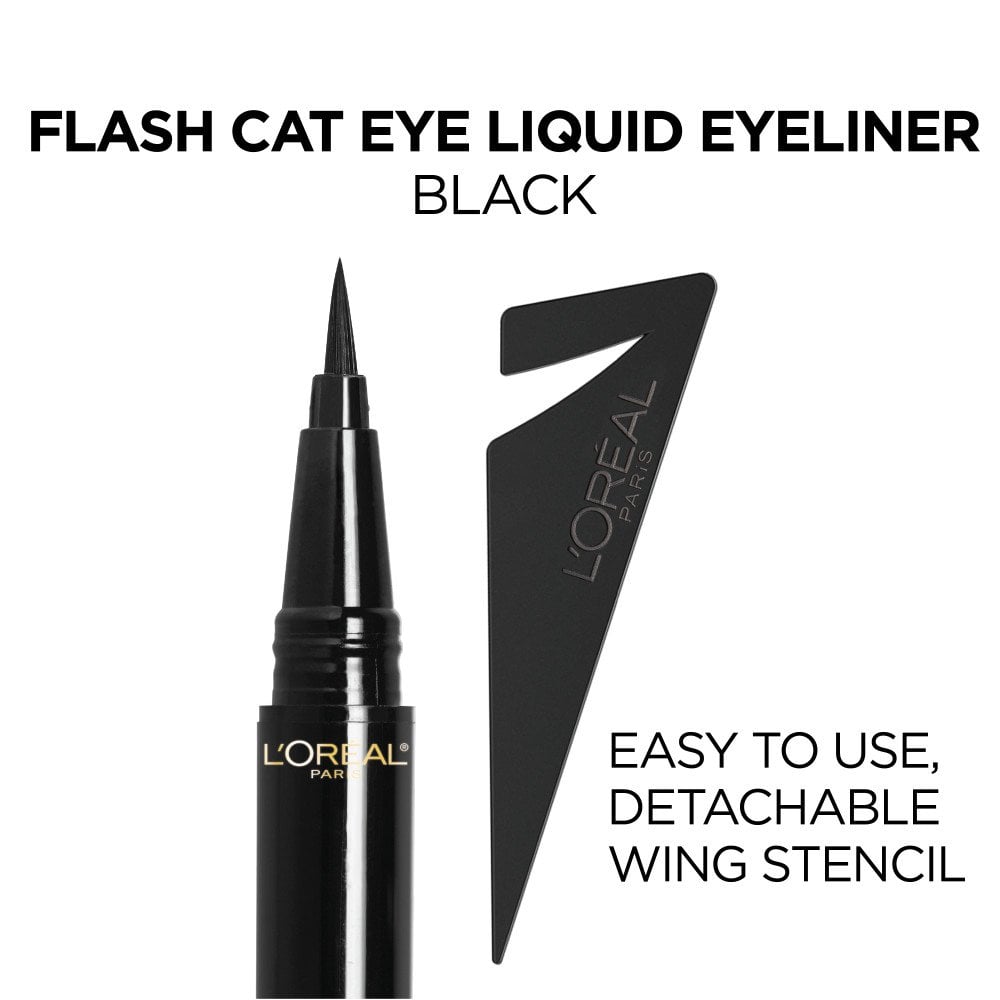 L'ORÉAL PARIS Infallible Flash Cat Eye Waterproof Brush Tip Liquid Eyeliner, 220 Black, 0.018 oz.-071249386033-LR-331882-4-LR eShop