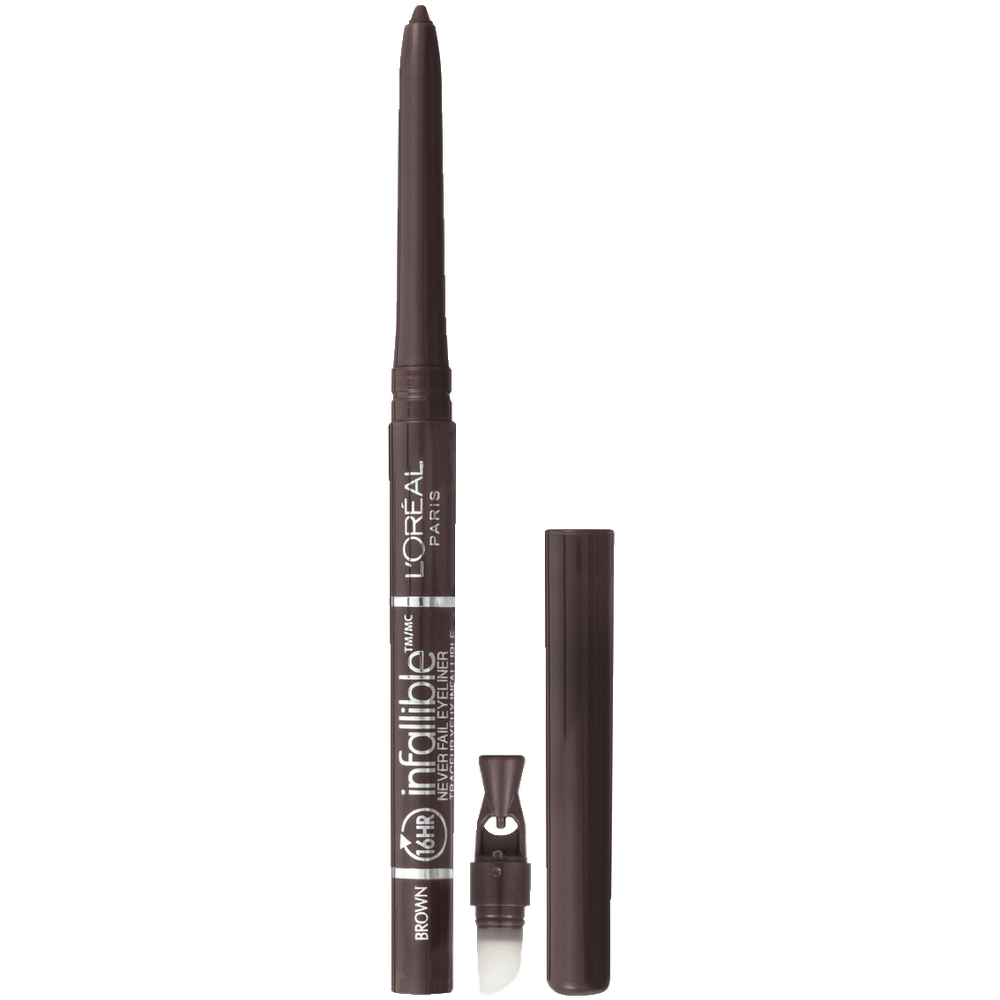 L'ORÉAL PARIS Infallible Never Fail Pencil Eyeliner with Built in Sharpener, 581 Black Brown, 0.008 oz.-071249145241-LR-188108-2-LR eShop