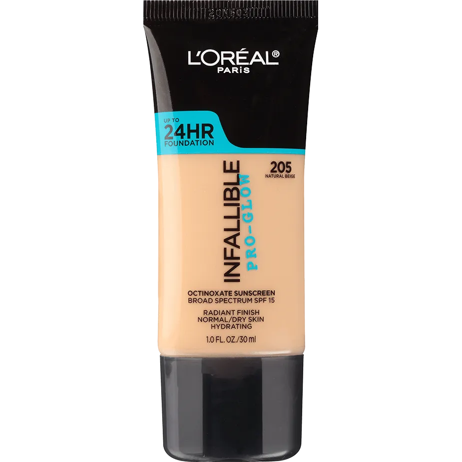 L'ORÉAL PARIS Infallible Pro-Glow Foundation, 205 Natural Beige, 1 fl. oz.-071249330463-LR-300985-1-LR eShop