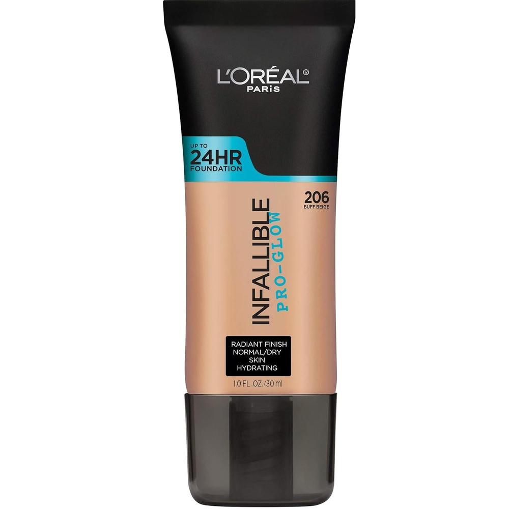 L'ORÉAL PARIS Infallible Pro-Glow Foundation, 206 Buff Beige, 1 fl. oz.-071249330487-LR-300978-1-LR eShop