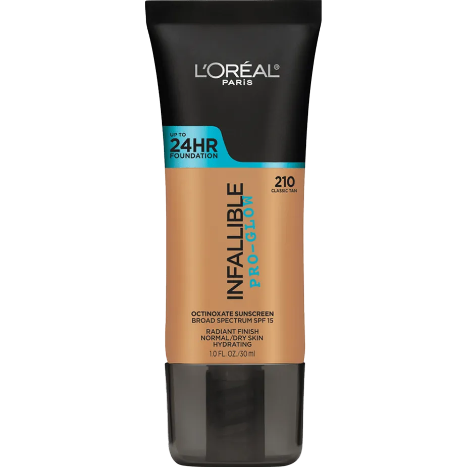 L'ORÉAL PARIS Infallible Pro-Glow Foundation, 210 Classic Tan, 1 fl. oz.-071249330517-LR-300981-1-LR eShop