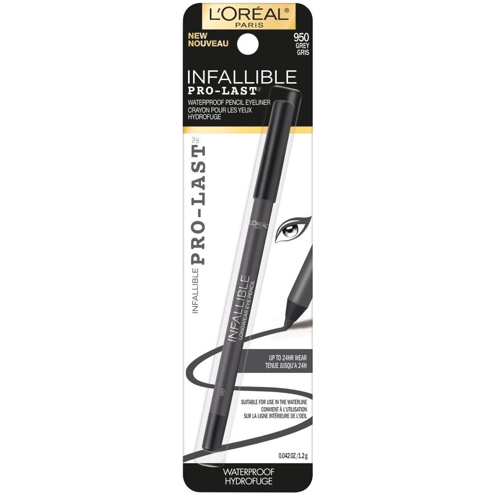 L'ORÉAL PARIS Infallible Pro-Last Waterproof, Up to 24HR Pencil Eyeliner, 950 Grey, 0.042 oz.-071249357262-LR-318749-1-LR eShop