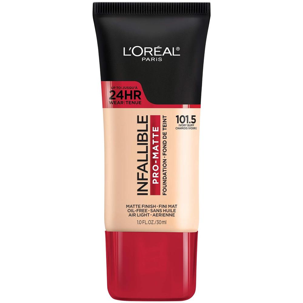 L'ORÉAL PARIS Infallible Pro-Matte Blendable Foundation, Oil Free, 101.5 Ivory Buff, 1 fl. oz.-071249361597-LR-331893-1-LR eShop