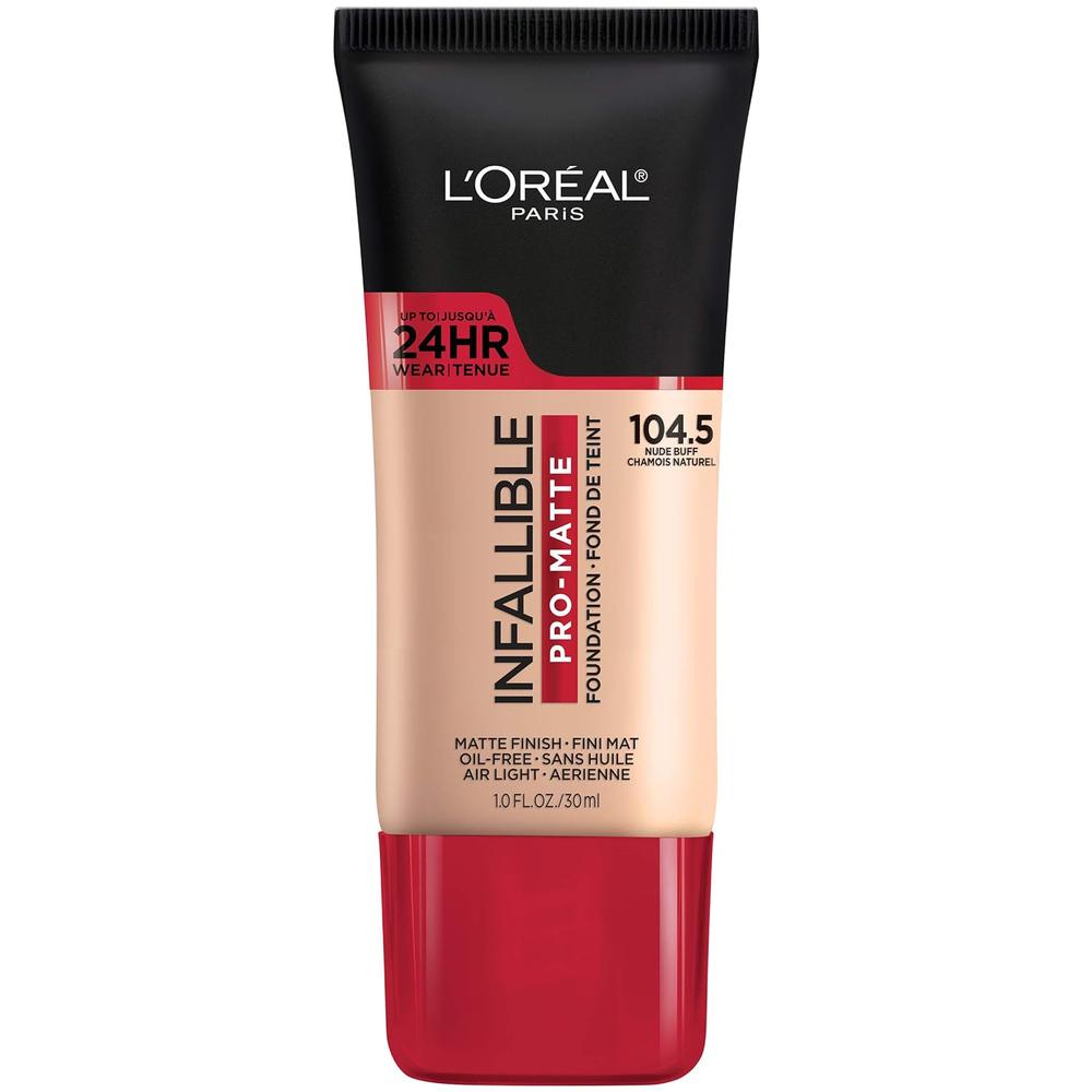 L'ORÉAL PARIS Infallible Pro-Matte Blendable Foundation, Oil Free, 104.5 Nude Buff, 1 fl. oz.-071249361603-LR-331894-1-LR eShop