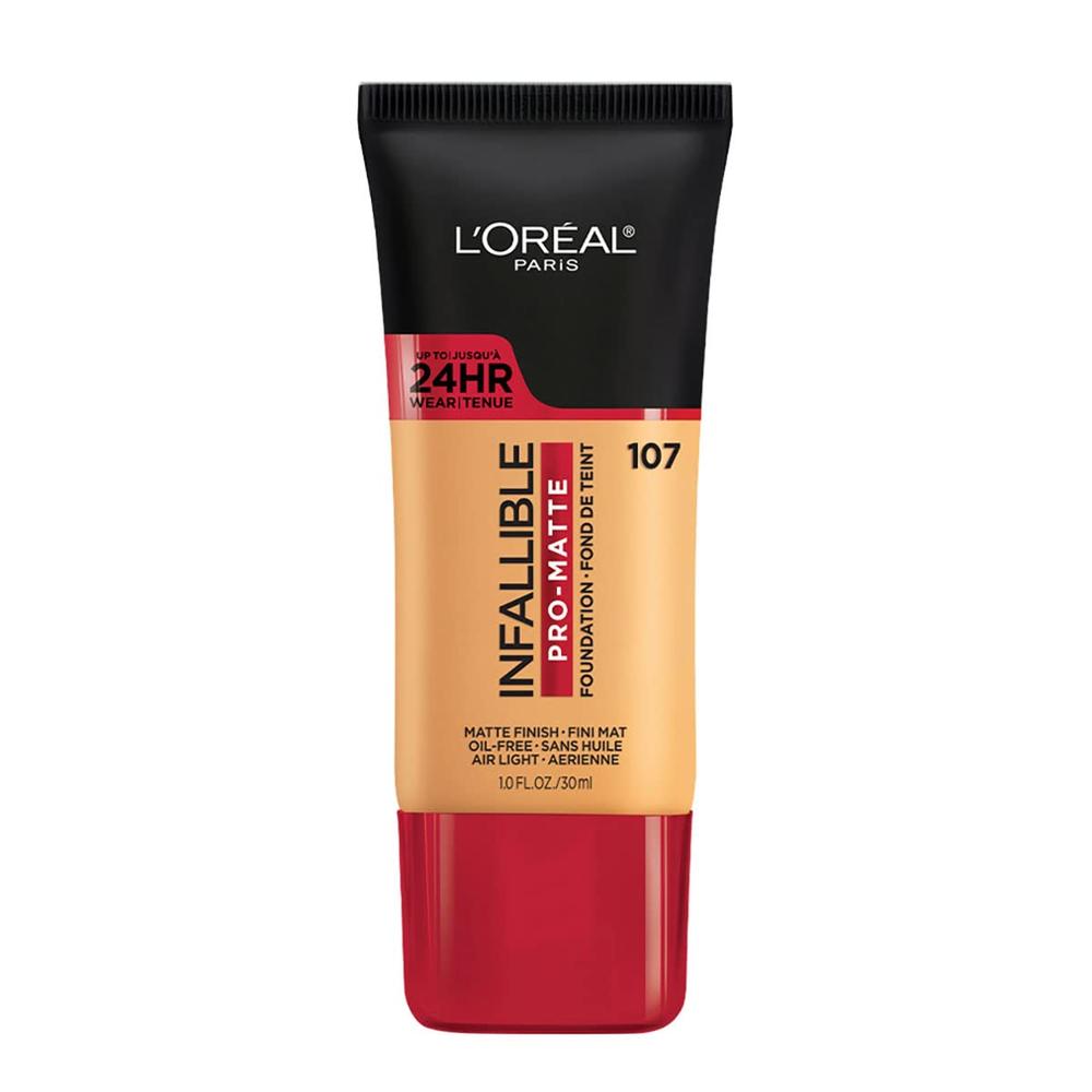 L'ORÉAL PARIS Infallible Pro-Matte Blendable Foundation, Oil Free, 107 Fresh Beige, 1 fl. oz.-071249293065-LR-279708-1-LR eShop