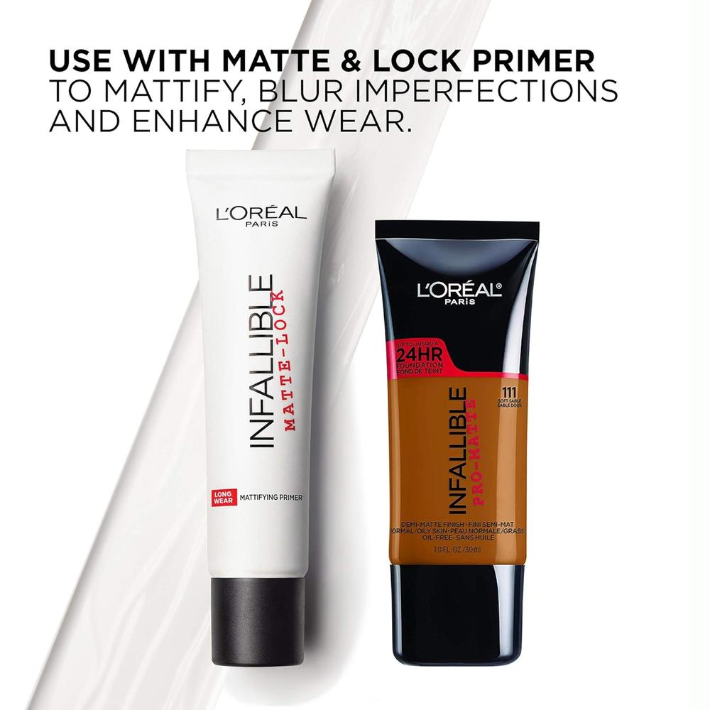 L'ORÉAL PARIS Infallible Pro-Matte Blendable Foundation, Oil Free, 107.5 Ivory Beige, 1 fl. oz.-071249361627-LR-331892-8-LR eShop