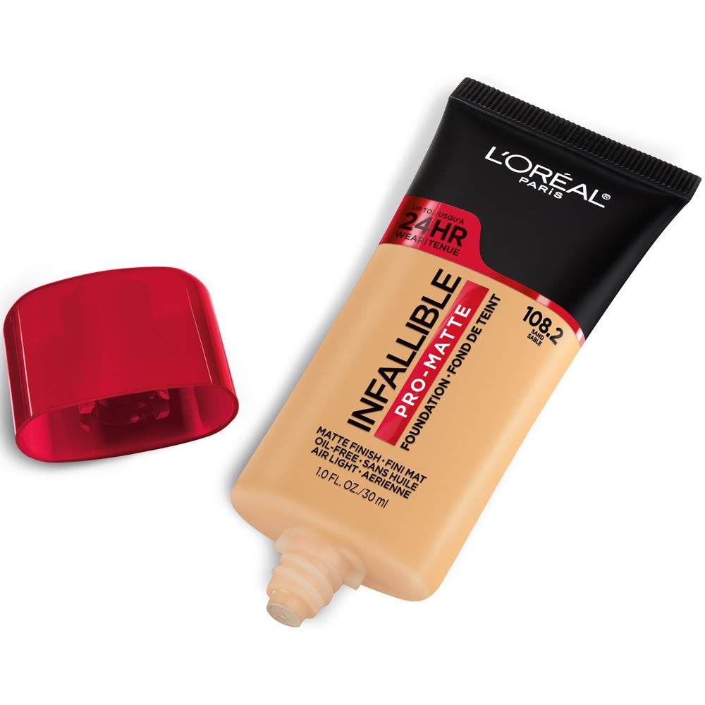 L'ORÉAL PARIS Infallible Pro-Matte Blendable Foundation, Oil Free, 108.2 Sand, 1 fl. oz.-071249412152-LR-336965-2-LR eShop