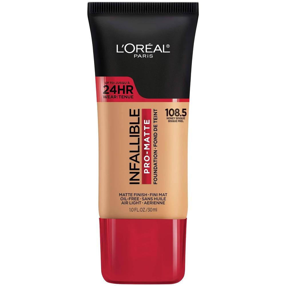 L'ORÉAL PARIS Infallible Pro-Matte Blendable Foundation, Oil Free, 108.5 Honey Bisque, 1 fl. oz.-071249367650-LR-331896-1-LR eShop