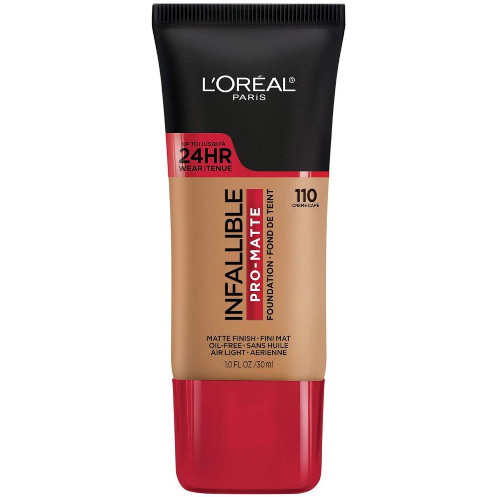 L'ORÉAL PARIS Infallible Pro-Matte Blendable Foundation, Oil Free, 110 Creme Cafe, 1 fl. oz.-071249293096-LR-279715-1-LR eShop