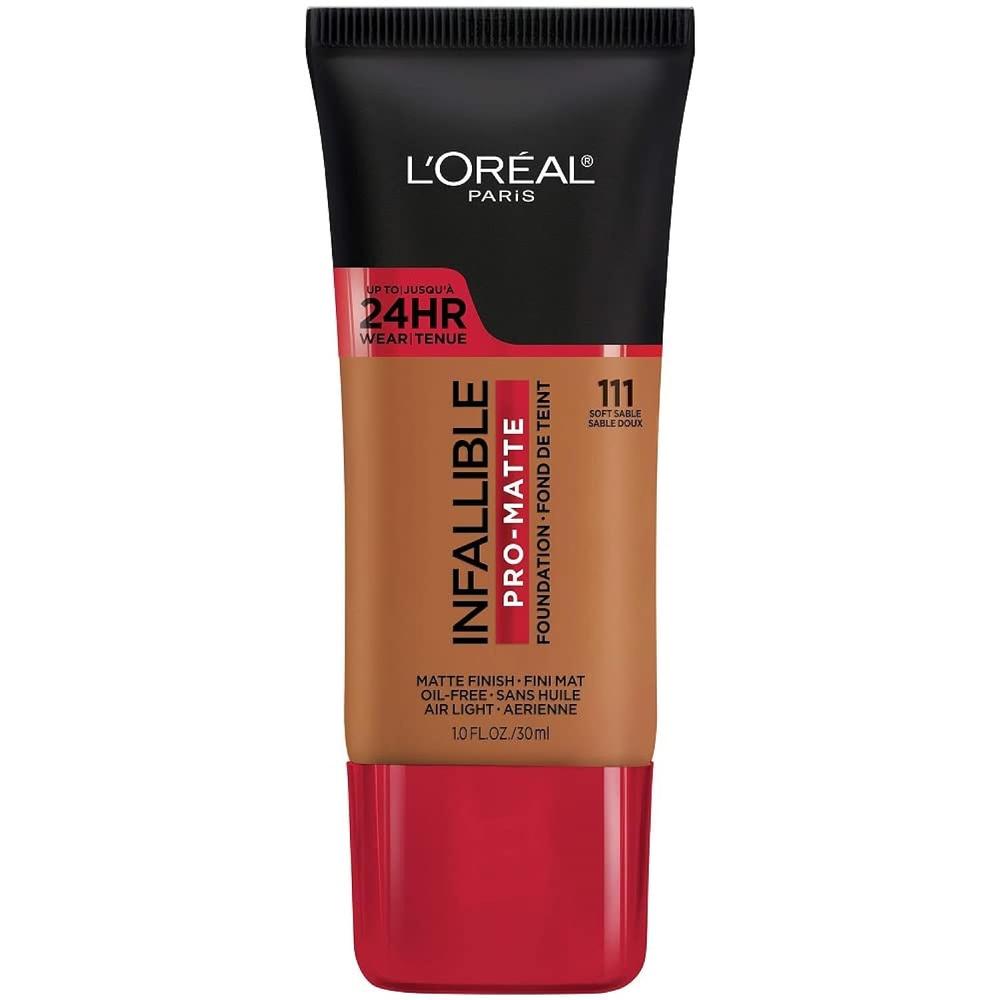 L'ORÉAL PARIS Infallible Pro-Matte Blendable Foundation, Oil Free, 111 Soft Sable, 1 fl. oz.-071249293102-LR-279713-1-LR eShop