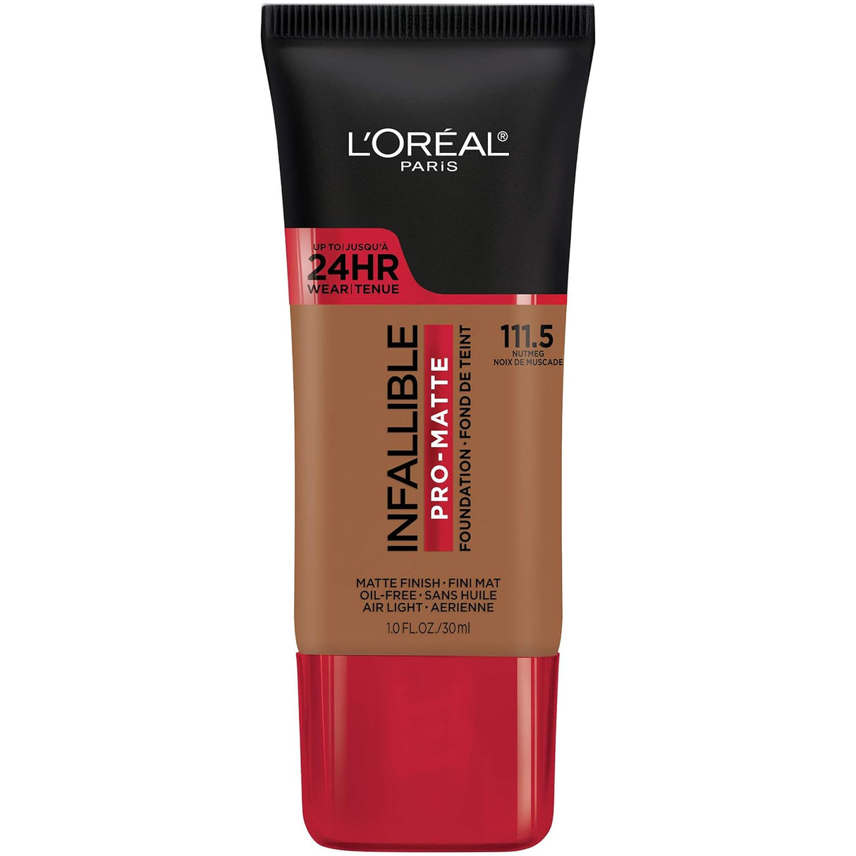 L'ORÉAL PARIS Infallible Pro-Matte Blendable Foundation, Oil Free, 111.5 Nutmeg, 1 fl. oz.-071249412190-LR-336968-1-LR eShop