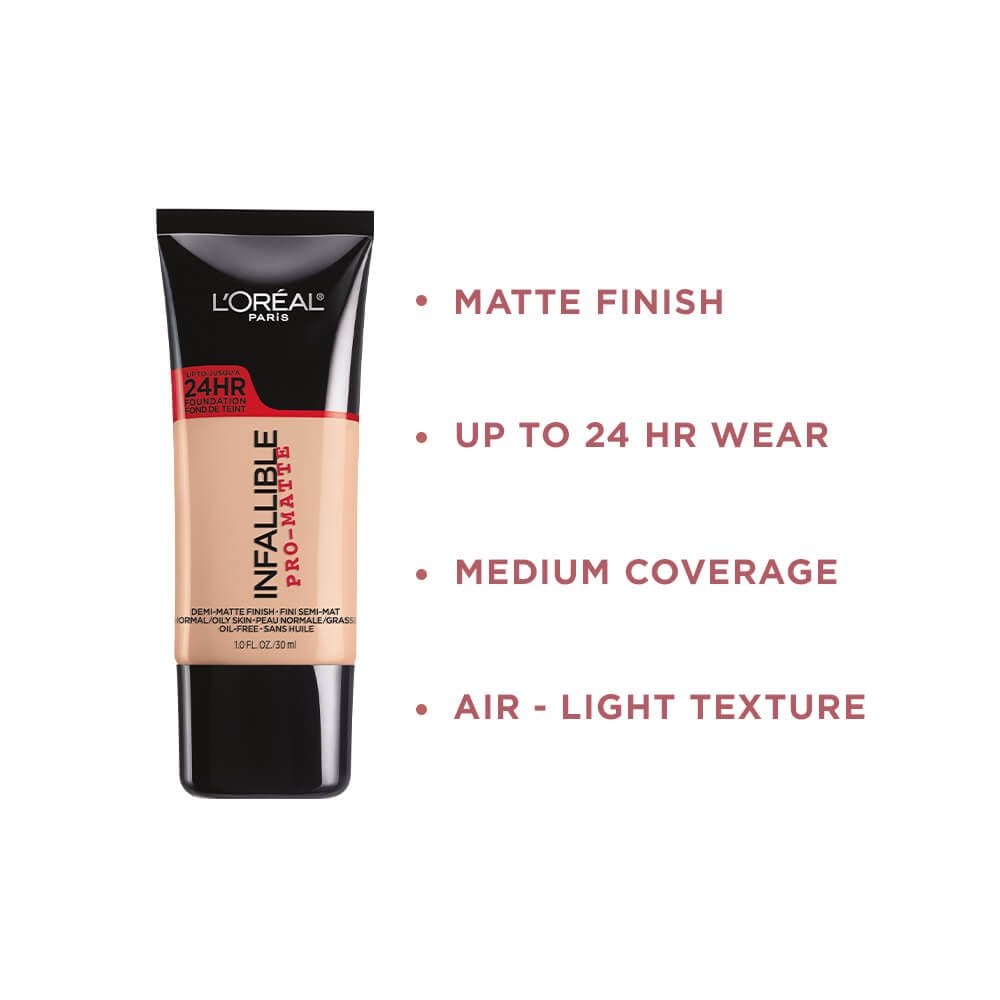 L'ORÉAL PARIS Infallible Pro-Matte Blendable Foundation, Oil Free, 111.5 Nutmeg, 1 fl. oz.-071249412190-LR-336968-3-LR eShop
