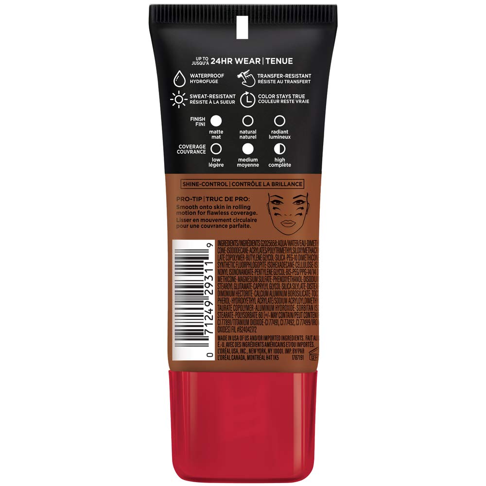 L'ORÉAL PARIS Infallible Pro-Matte Blendable Foundation, Oil Free, 112 Cocoa, 1 fl. oz.-071249293119-LR-279714-3-LR eShop