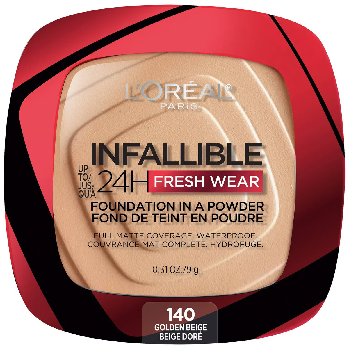 L'ORÉAL PARIS Infallible Up to 24H Fresh Wear Foundation in a Powder, matte finish, 140 Golden Beige, 0.31 oz.-071249627808-LR-338294-1-LR eShop