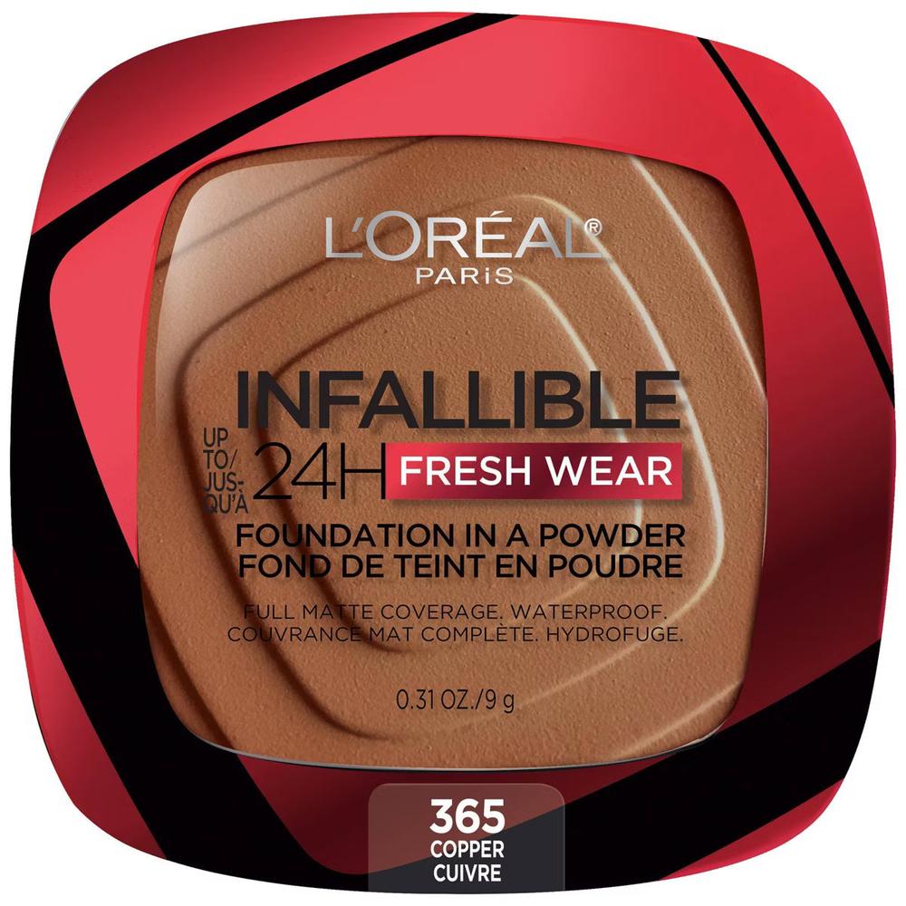 L'ORÉAL PARIS Infallible Up to 24H Fresh Wear Foundation in a Powder, matte finish, 365 Copper, 0.31 oz.-071249627877-LR-338293-1-LR eShop