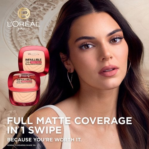 L'ORÉAL PARIS Infallible Up to 24H Fresh Wear Foundation in a Powder, matte finish, 190 Beige Sand, 0.31 oz-071249651322-LR-342403-3-LR eShop