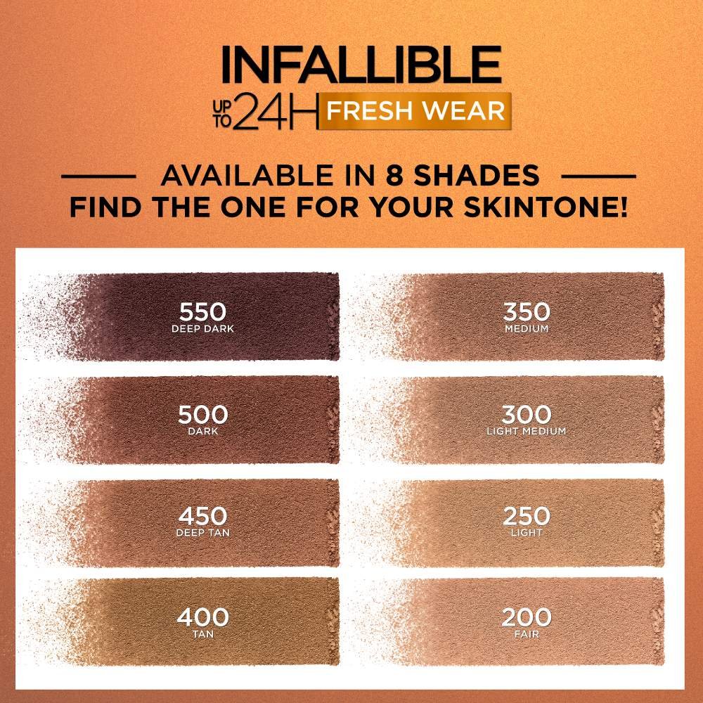 L'ORÉAL PARIS Infallible Up to 24H Fresh Wear Soft Matte Bronzer, 200 Fair, 0.31 oz-071249664155-LR-345571-4-LR eShop