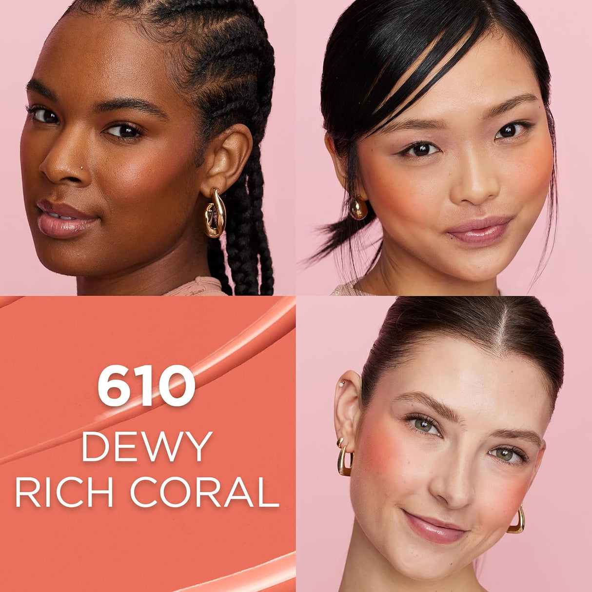 L'ORÉAL PARIS Lumi Le Liquid Blush, Intense Liquid Pigments, 610 Dewy Rich Coral, 0.33 fl oz-071249690604-LR-354604-3-LR eShop